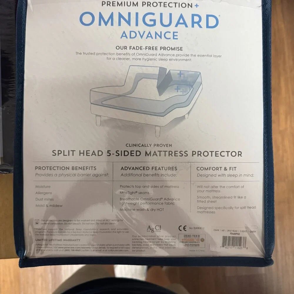 PureCare split head queen mattress protector